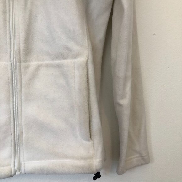 BOOMBAH White Gray Fleece Full Zip Zipper Jacket Active Sweatshirt Small FLAWED - Picture 6 of 12